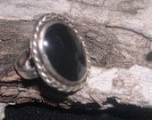 Vampire... Vintage Sterling Silver Onyx Ring