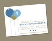 Balloon - Birthday Party Invitation