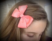 Classic Basic Pinwheel Boutique Hair Bow Single Loops 4 inch Hairbow Pick your Color