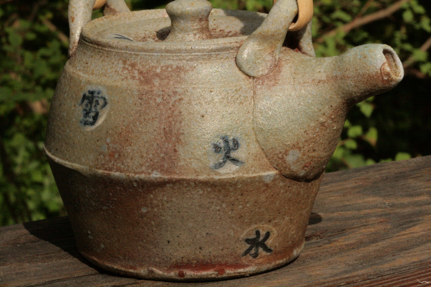 Salt fired teapot, Nature teaches