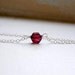 RESERVED for Roxannela ---- Garnet Necklace , Sterling Silver , Small Hexgon , Simple Everyday Necklace , Geometric Jewelry