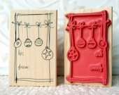 Ornaments To From tag rubber stamp from oldislandstamps