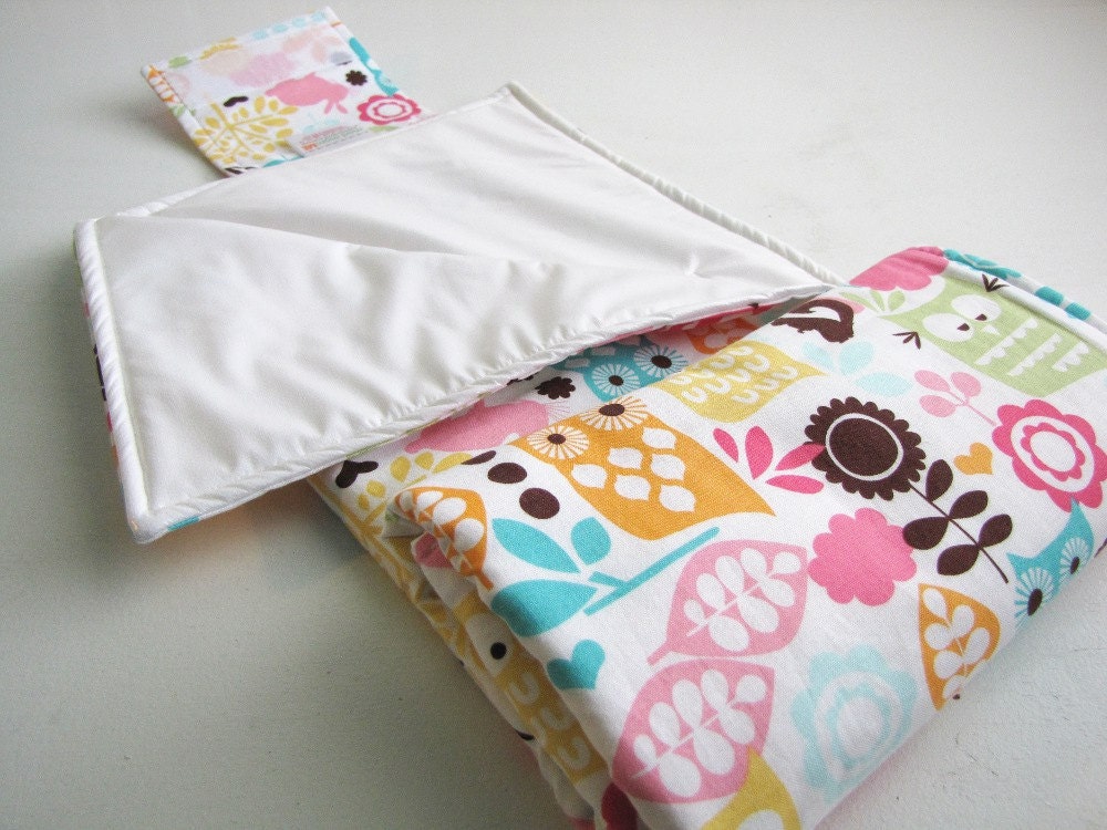 Diaper Changing Pad Roll Up - Forest Friends Watermelon - Made to Order