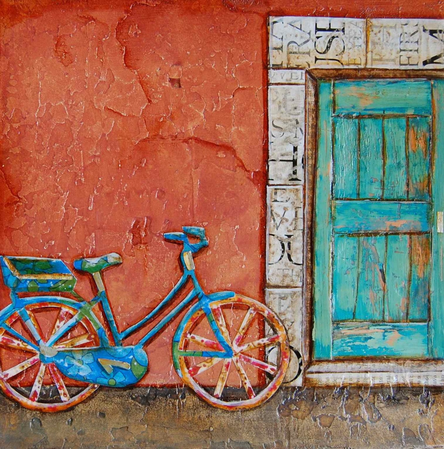 Bicycle at Doorway in Italy - "Commuter's Dream"-  Fine Art Print 8x10