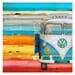 Vintage Vw Volkswagen Van at Beach - "Playing Hooky" - Fine Art Print - 16x20