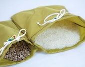 Set 2 Bulk food bags reusable nylon drawstring