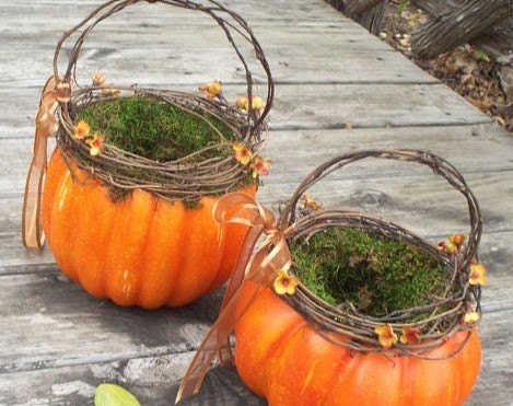 Orange Pumpkin Basket