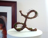 Rustic Cake Topper 4" Script Initial - Any Letter