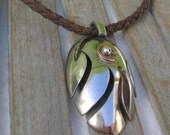 Spoon tribal Pendant -Upcycled jewelry
