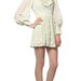 60s Lace Bib Dress Crochet Ruffle Hippie Boho Victorian Mod Babydoll Mini 1960s Vintage Extra Small XS