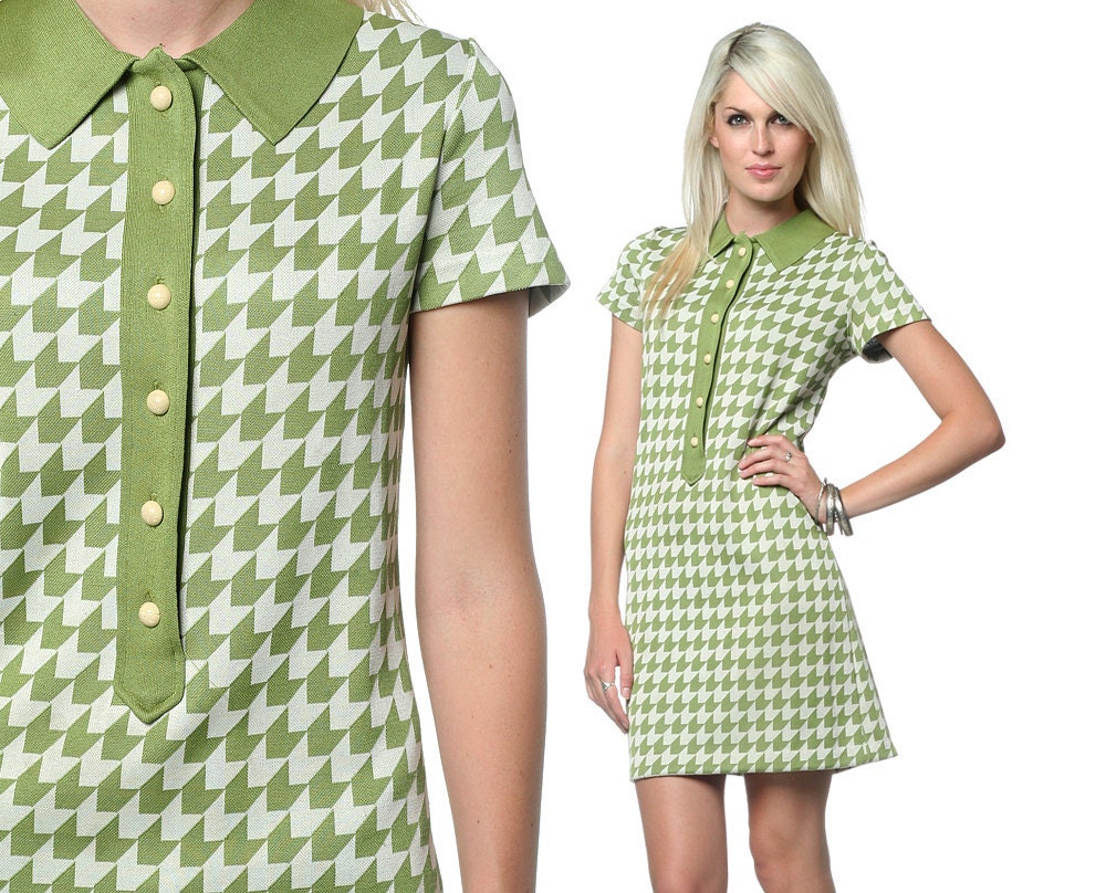 green houndstooth