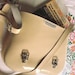 Cream Patent Leather Scallop Satchel FREE UK SHIPPING