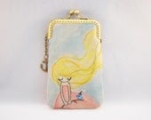 iPhone Case gadget case - Fairy In the Wind Vintage Embroidery (Metal Frame, Hand Made, Custom Size Available)