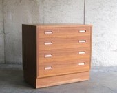 DANISH 60s PETITE DRESSER with sculpted pulls