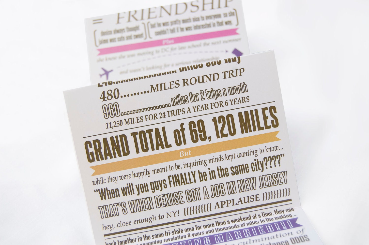 Custom "Long Story" Save the Date