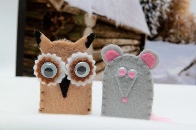 The Mitten -- finger puppet set
