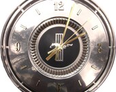 Ford Mustang Hubcap Clock with numbers (h  hub cap)  retro / vintage wall clock