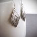 Sterling silver boho chic earrings handmade of cloud shapes soldered together for a trendy bohemian style jewelry design - "Billow Earrings"