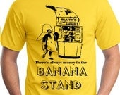 Medium Md M there's always money in the BANANA STAND tee shirt tshirt new Yellow funny man men fruit indie teeshirt fan film tv comedy show