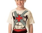 XL He Super Hero Master universe muscle child kids of the hee cartoon shield tee 80s Shirt captain show knight armor