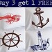 Buy 3 Get 1 Free White Nautical Pillowcases