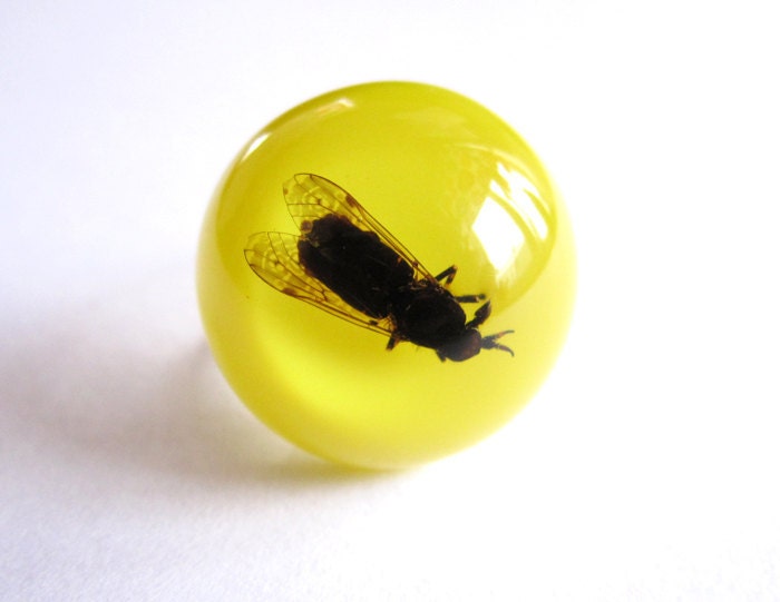 Yellow Resin ring - Size S
