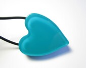 Petrol Blue - Resin necklace