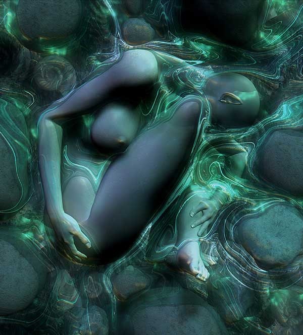 Naiad - Mini fine-art print with mount.