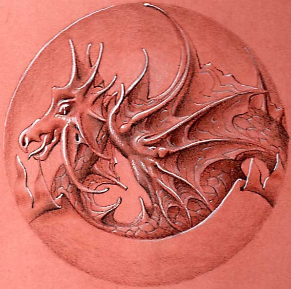 Dragon series - Owain : Original drawing in pencil and tempera - PRICE REDUCED
