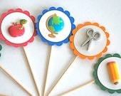 School Days Cupcake Toppers