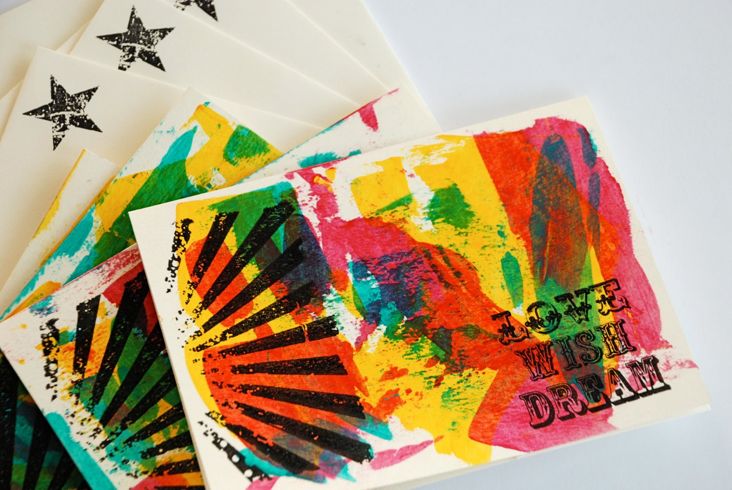 Love Wish Dream - Hand-painted Card Set