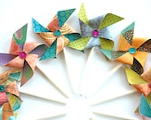Viola Vita Sequined Pinwheels - Cupcake Toppers/Party Picks