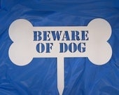 Beware of Dog Metal Art Lawn Garden Sign - Free USA Shipping