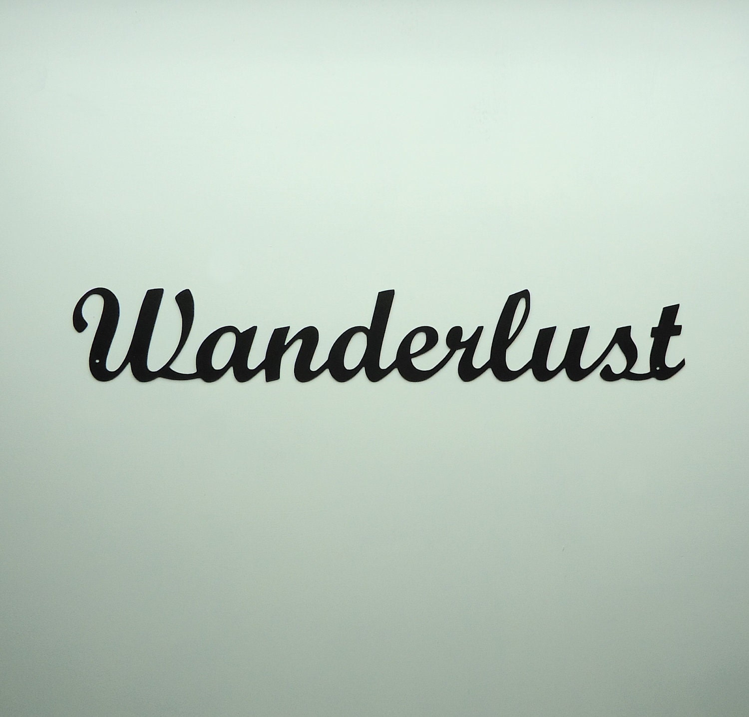 Wanderlust Script Text Metal Wall Art - Free USA Shipping