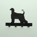 Afghan Hound Dog Metal Art Leash Rack - Free USA Shipping