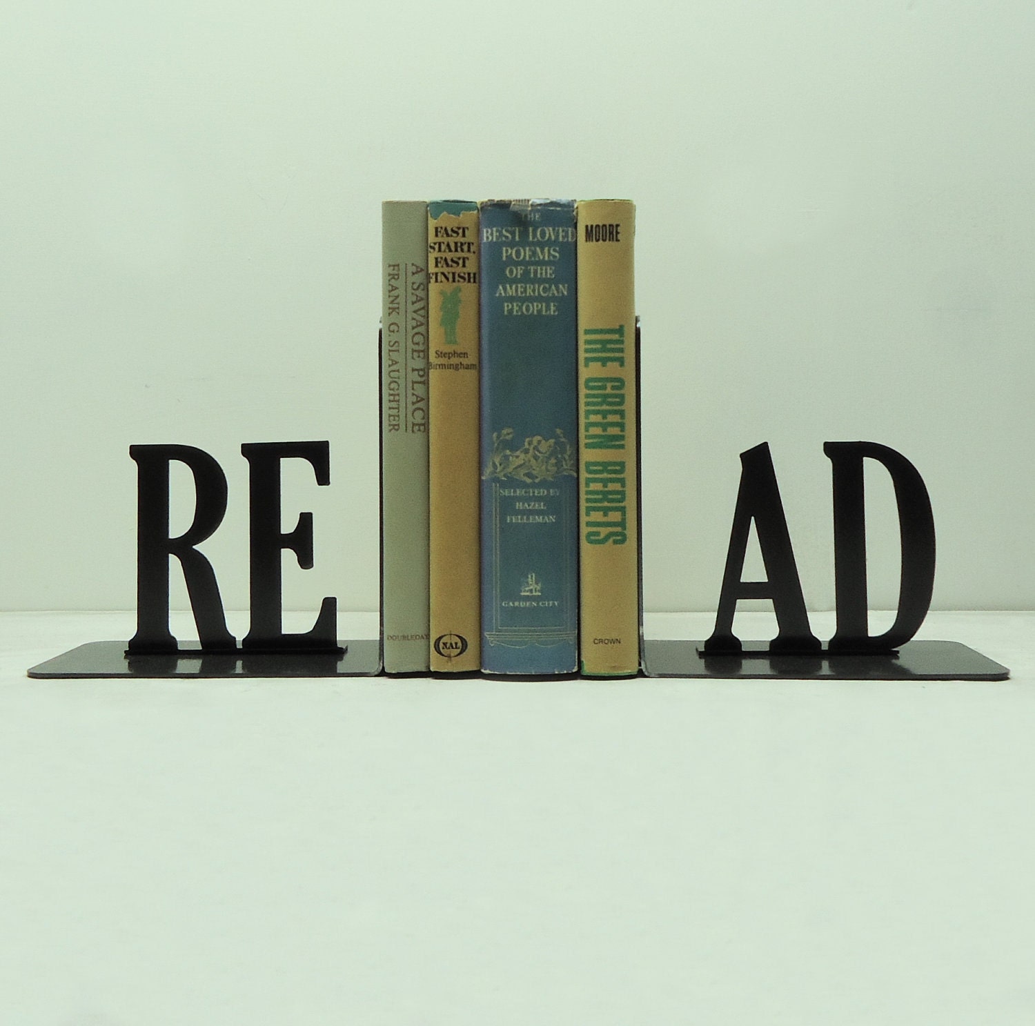 Read Text Bookends by Knob Creek Metal Arts Read Text Bookends by Knob Creek Metal Arts