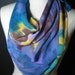 Watercolor Meadows - hand painted silk georgette scarf