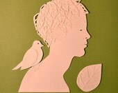 Bird Secrets - ORIGINAL Paper Cut - Frame included