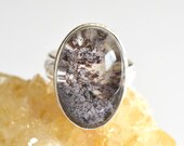 Phantom Quartz Cabochon Sterling Silver Ring - Metalwork - Bezel setting - Hand Soldered