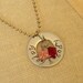 Hand Stamped Jewlery, Hand Stamped Necklace, Personalized Necklace, Mothers stamped necklace, Birthstone, 2 names, MADE TO ORDER