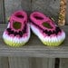Baby Girl, Crochet Baby Booties, Watermelon, Baby Girl Booties, Watermelon Booties, MADE TO ORDER