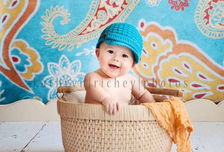 Baby Boy Newsboy Hat, Crochet Baby Boy Hats, Newborn Baby Boy Hats, Baby Boy Hats, , MADE TO ORDER
