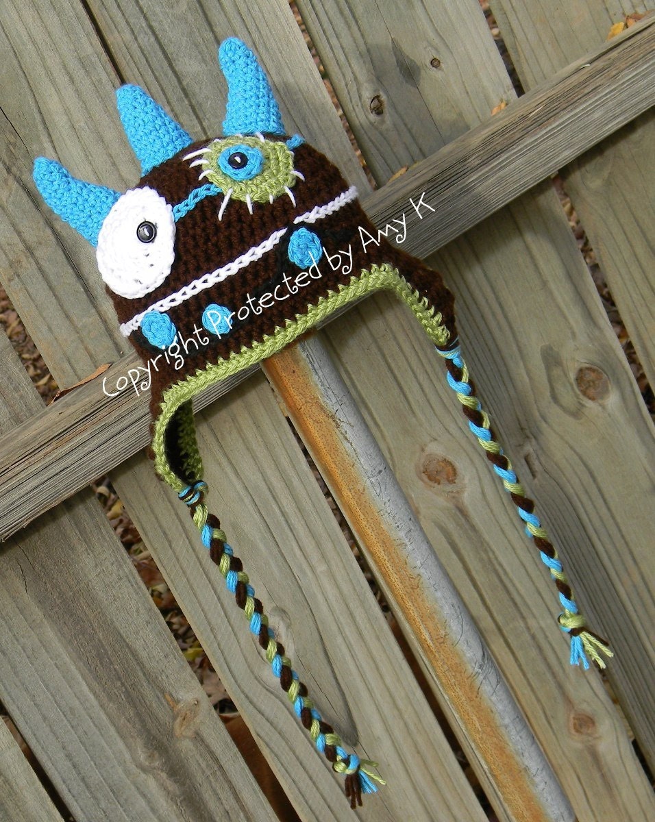 Baby Boy, Monster Hat, Crochet Baby Hats, Monster, Baby Hats, Photo Prop, Photography Prop, MADE TO ORDER