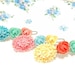 50% OFF - Garden Trio - Flower Hair Barrette Set - Flower Barrette - Bride - Bridesmaid - Flower Girl