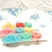 50% OFF - Garden Trio - Flower Hair Barrette Set - Flower Barrette - Bride - Bridesmaid - Flower Girl