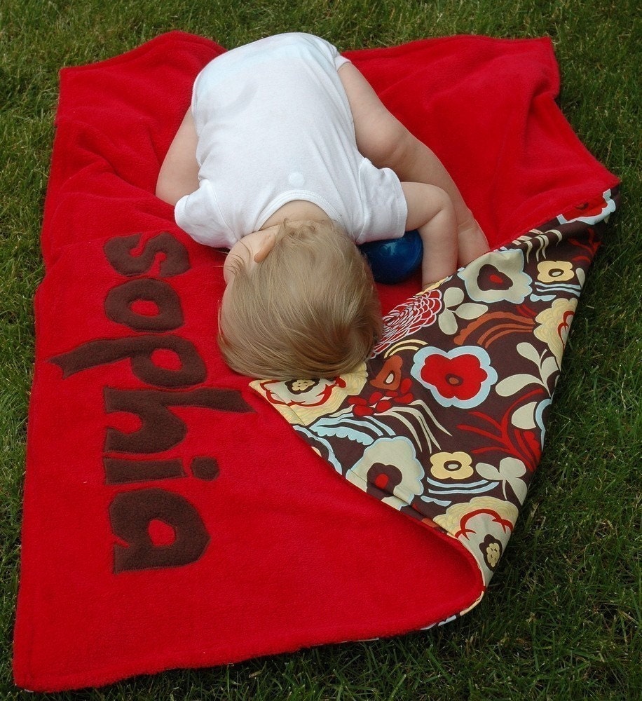 Mocca Personalized Stroller Blanket