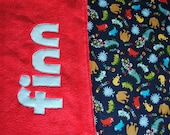 Handmade Personalized Baby Stroller Blanket with Monsters