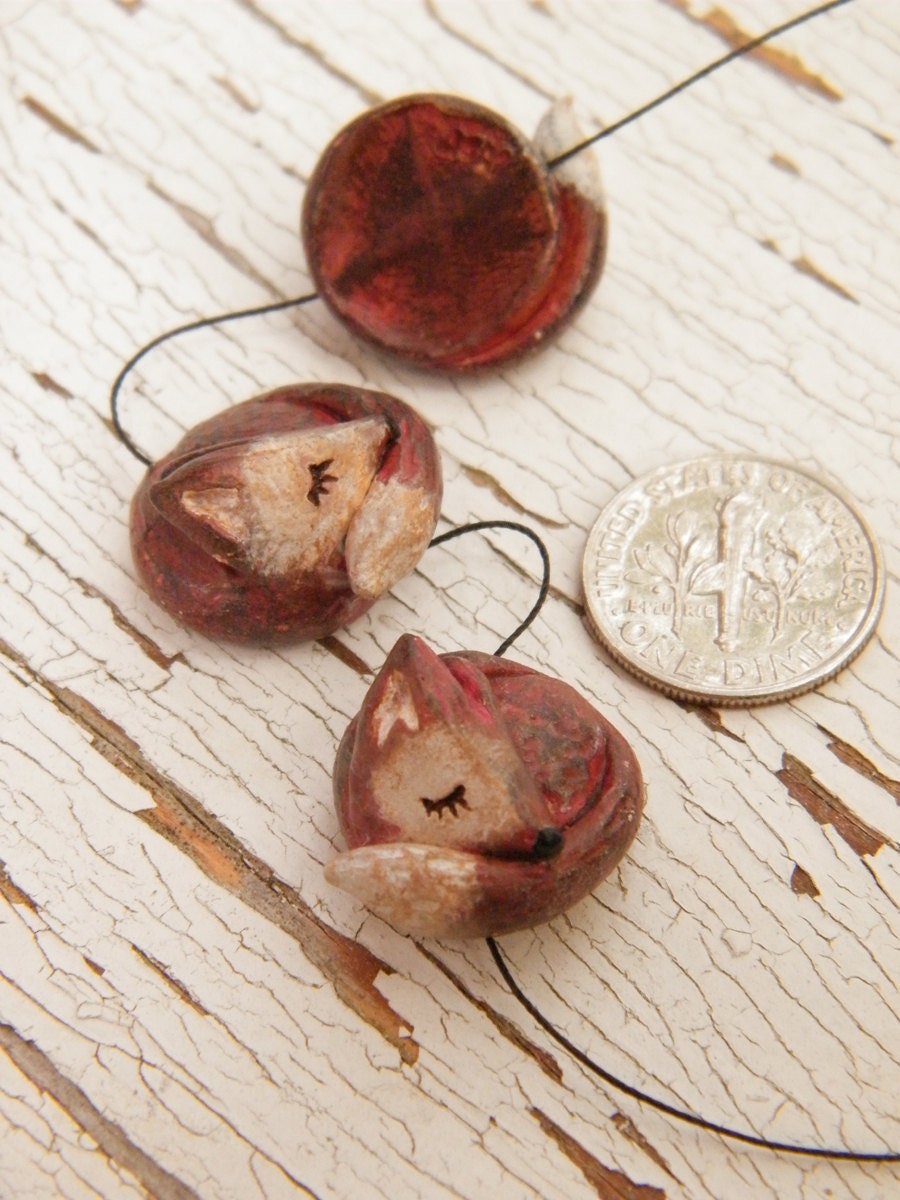 Little Fox bead - Woodland Critters batch no.6