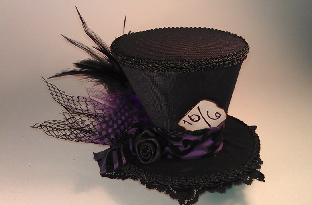Mad Hatter Mini Top Hats Made to your desire Alice in Wonderland Tea Party