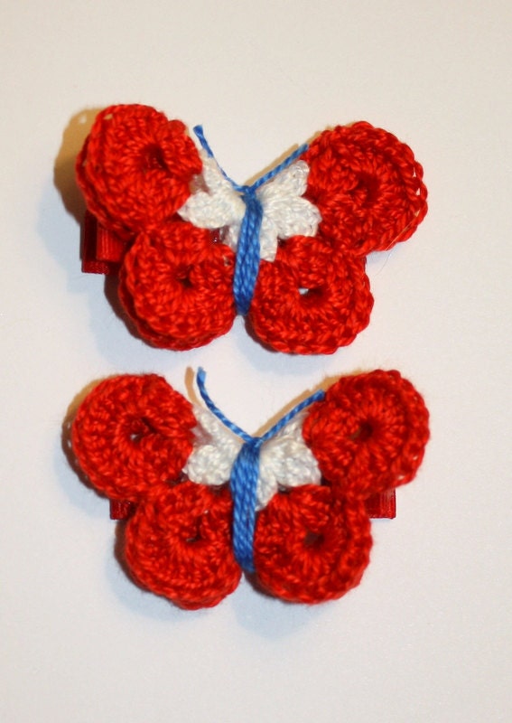 READY TO SHIP - Butterfly Hair Clip Set -  (As Pictured)